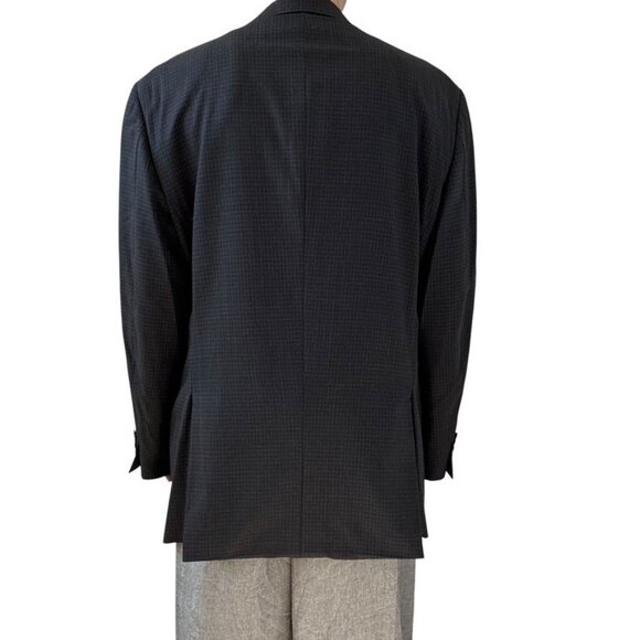 NWOT Canali Gray Check 100% Wool Blazer Suit Trouser 2 Button Set 46L - Picture 9 of 11